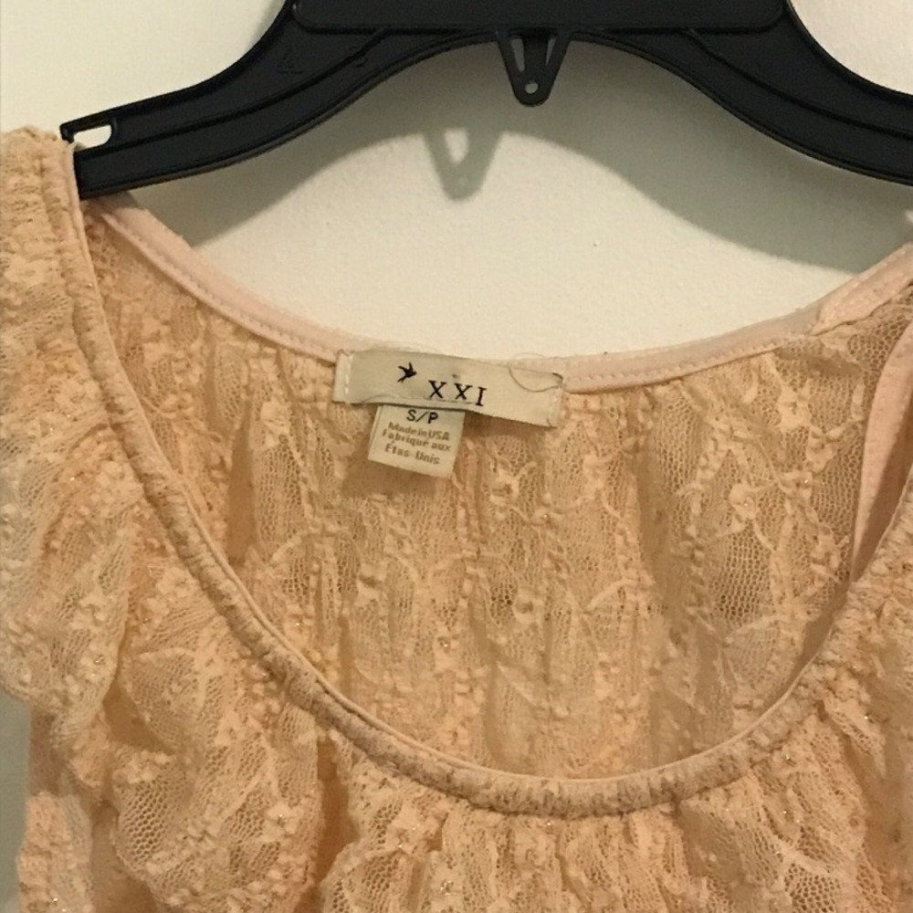Forever 21 Blush Metallic Sleeveless Blouse - Picture 3 of 4